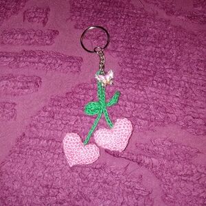 Cherry Heart Keychain